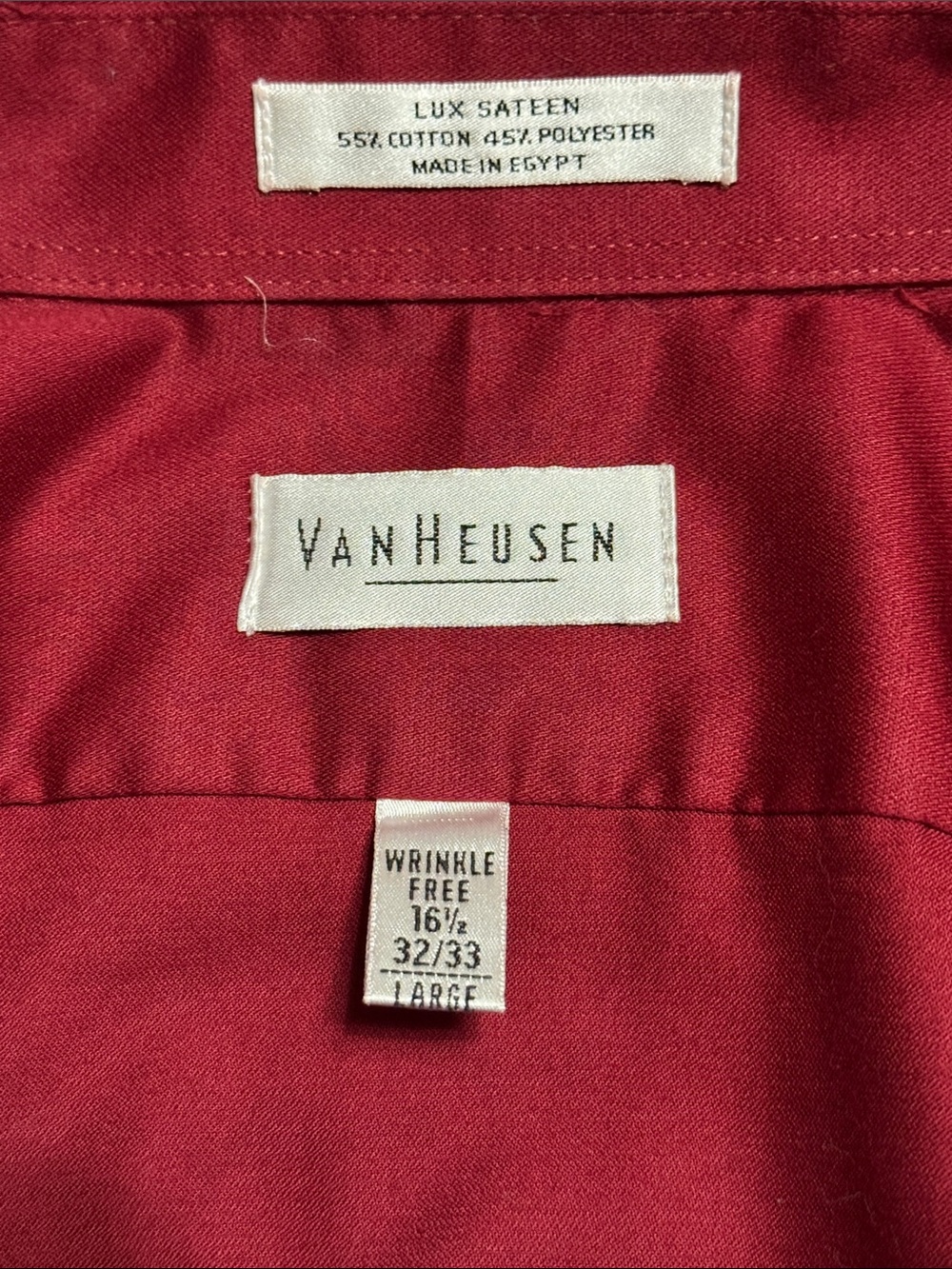 Van Heusen Men's Long-Sleeve Dress Shirt - Deep Red - Picture 2 of 6